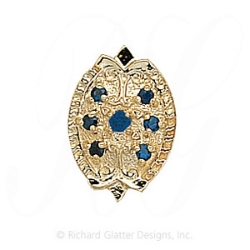 GS314 S - 14 Karat Gold Sapphire Slide 